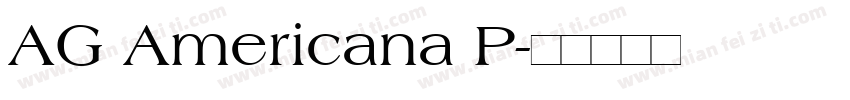AG Americana P字体转换